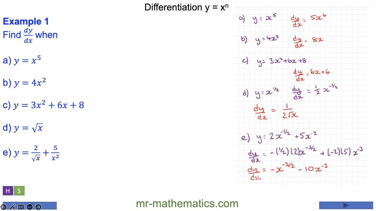 Differentiation - Mr-Mathematics.com Differentiation - Mr-Mathematics.com