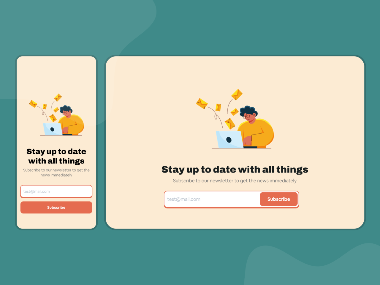 Newsletter Subscription by Sahar on Dribbble Newsletter Subscription by Sahar on Dribbble